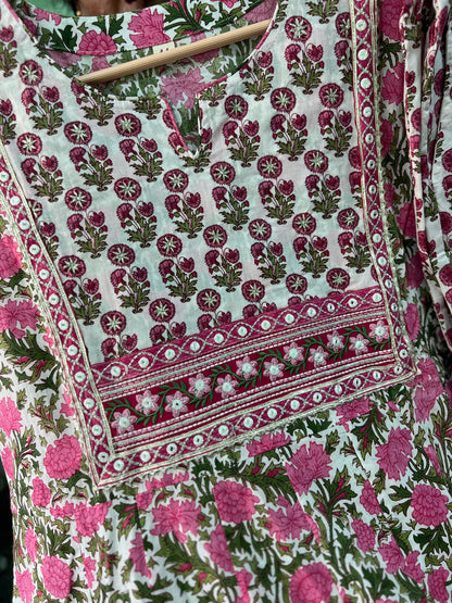 Pink Floral Umbrella Ethnic set