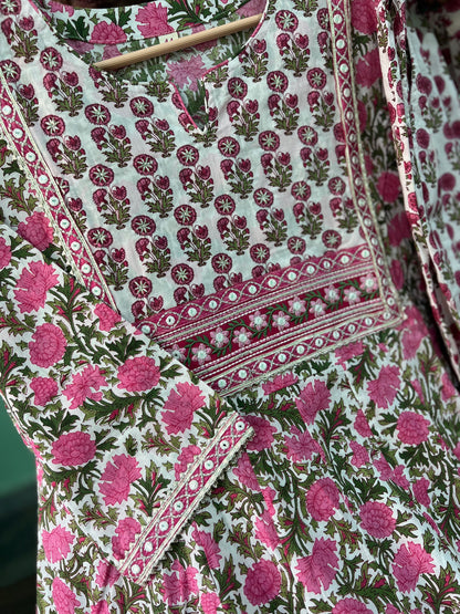 Pink Floral Umbrella Ethnic set