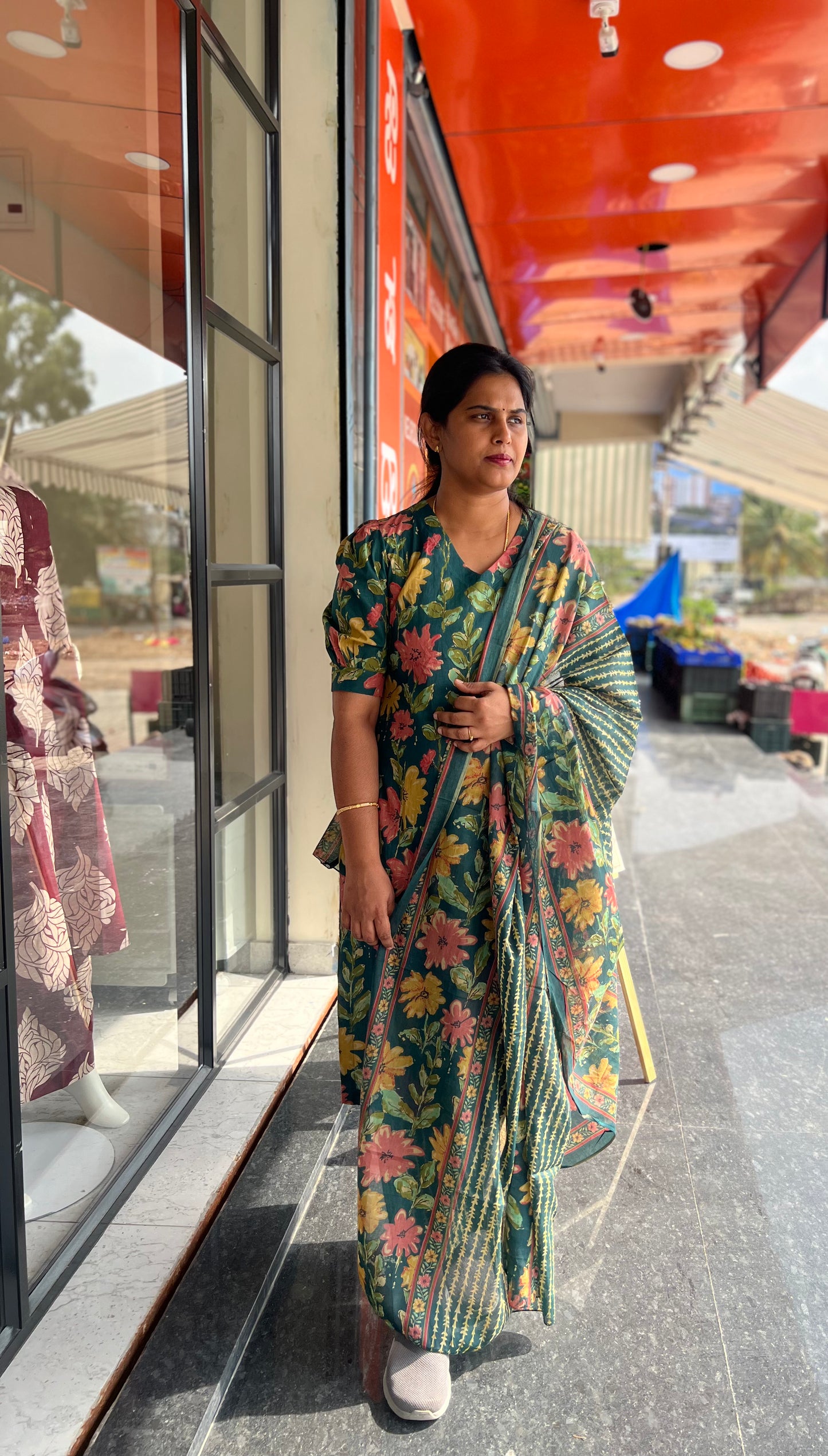 Manisha - Floral Pure cotton printed full set