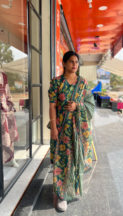 Manisha - Floral Pure cotton printed full set