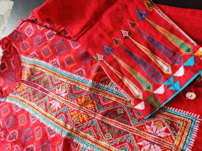 Red Floral two piece Dress