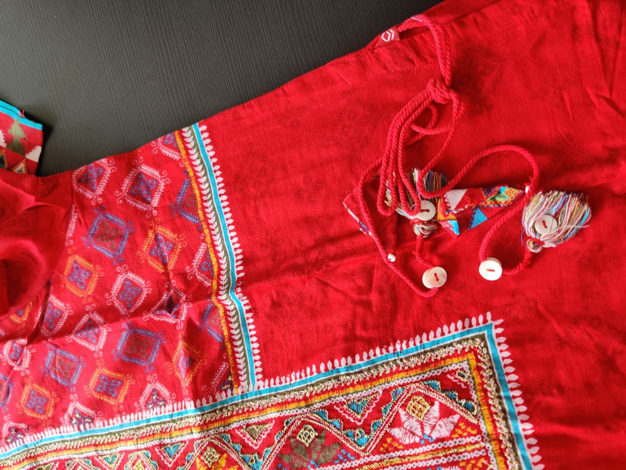 Red Floral two piece Dress