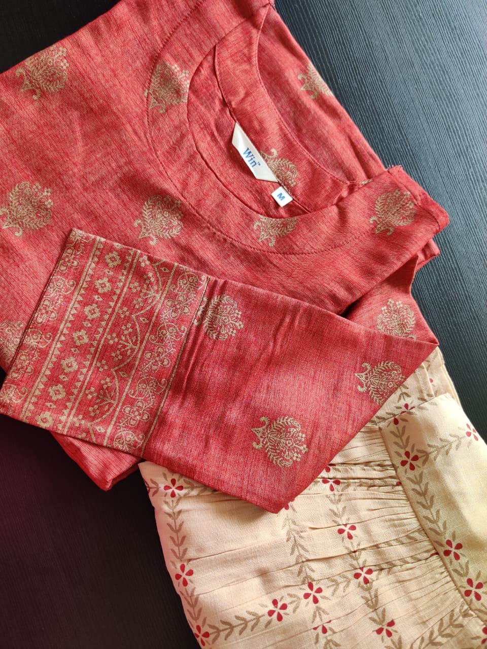 Rayon kurti and Sharara Set