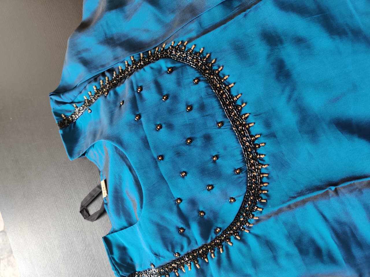 Silk suit - Blue & Black