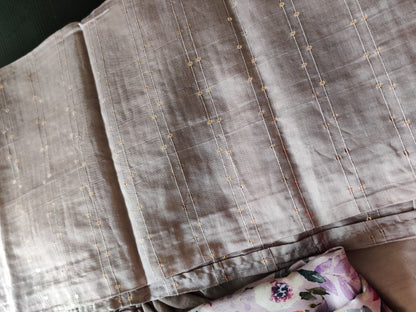 Chanderi Floral suit - Lavender