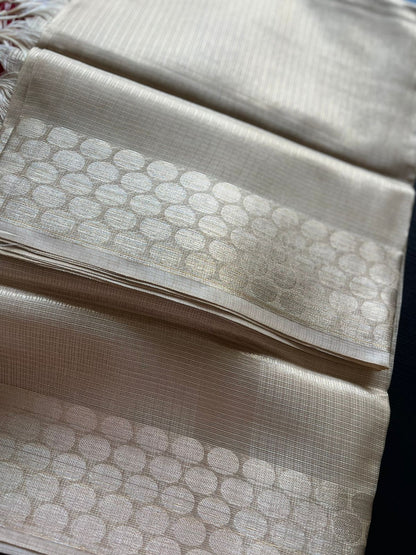 Tissue silk Dupatta - Gold