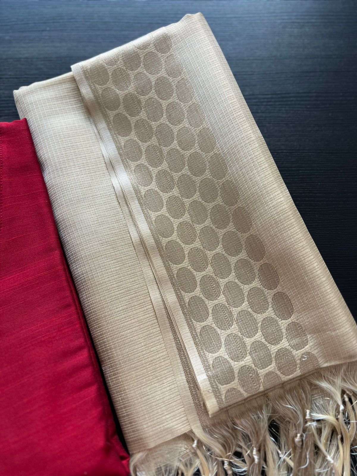 Tissue silk Dupatta - Gold