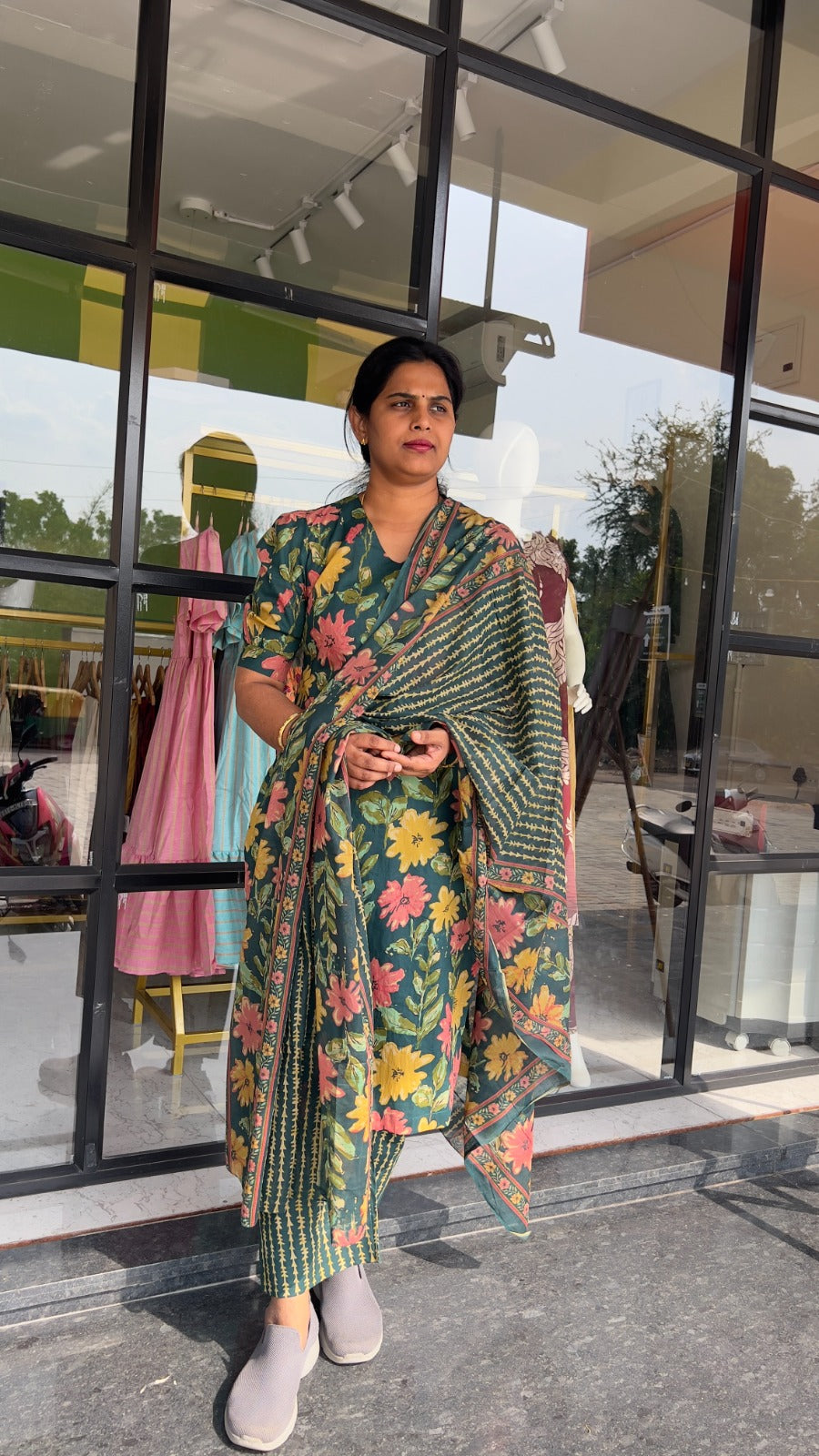 Manisha - Floral Pure cotton printed full set