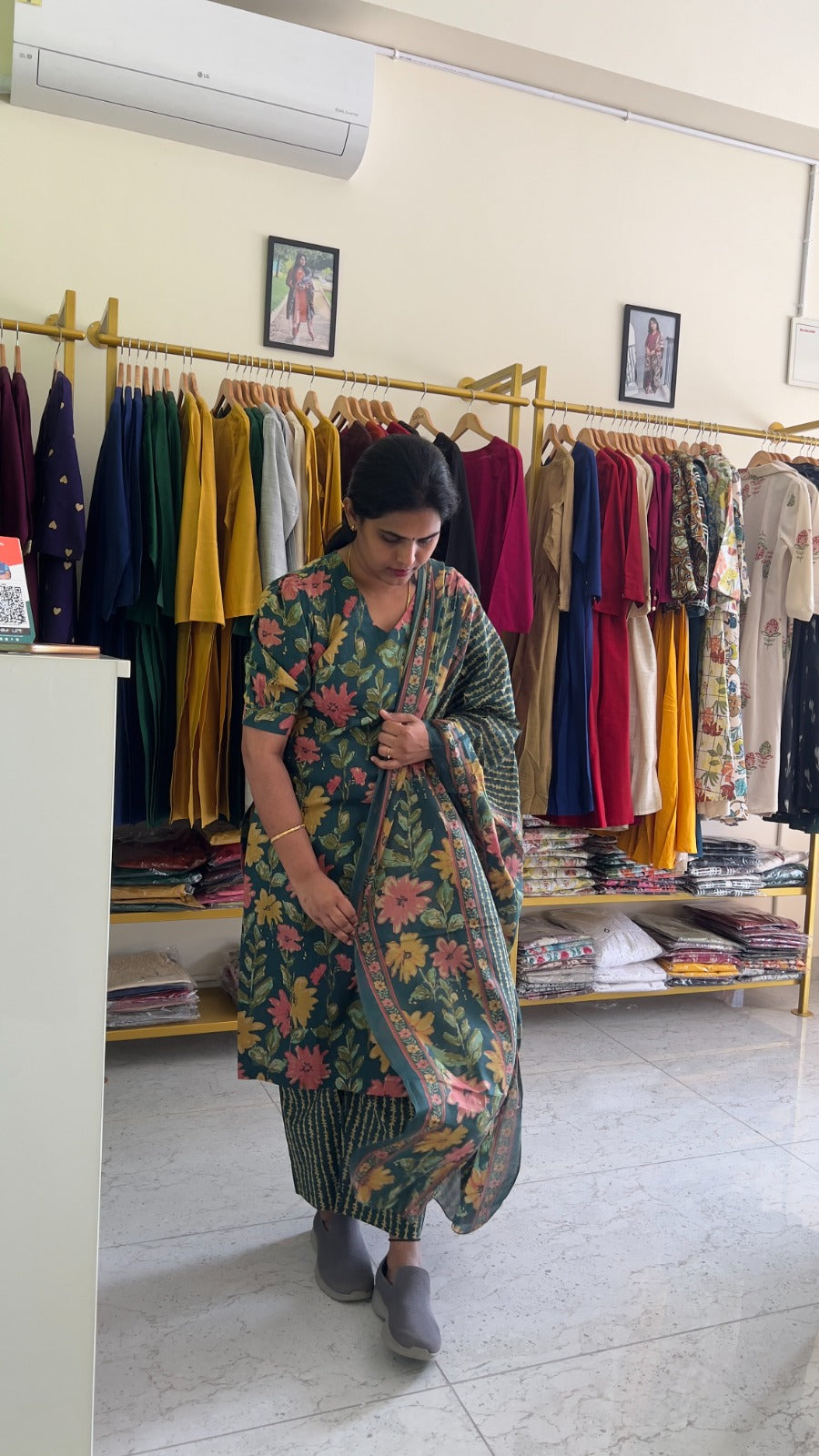 Manisha - Floral Pure cotton printed full set