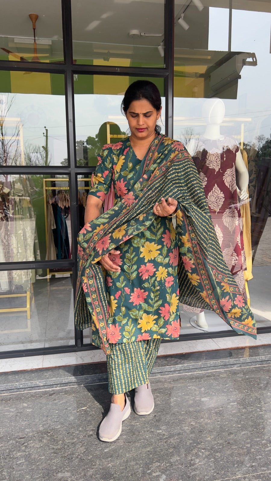 Manisha - Floral Pure cotton printed full set