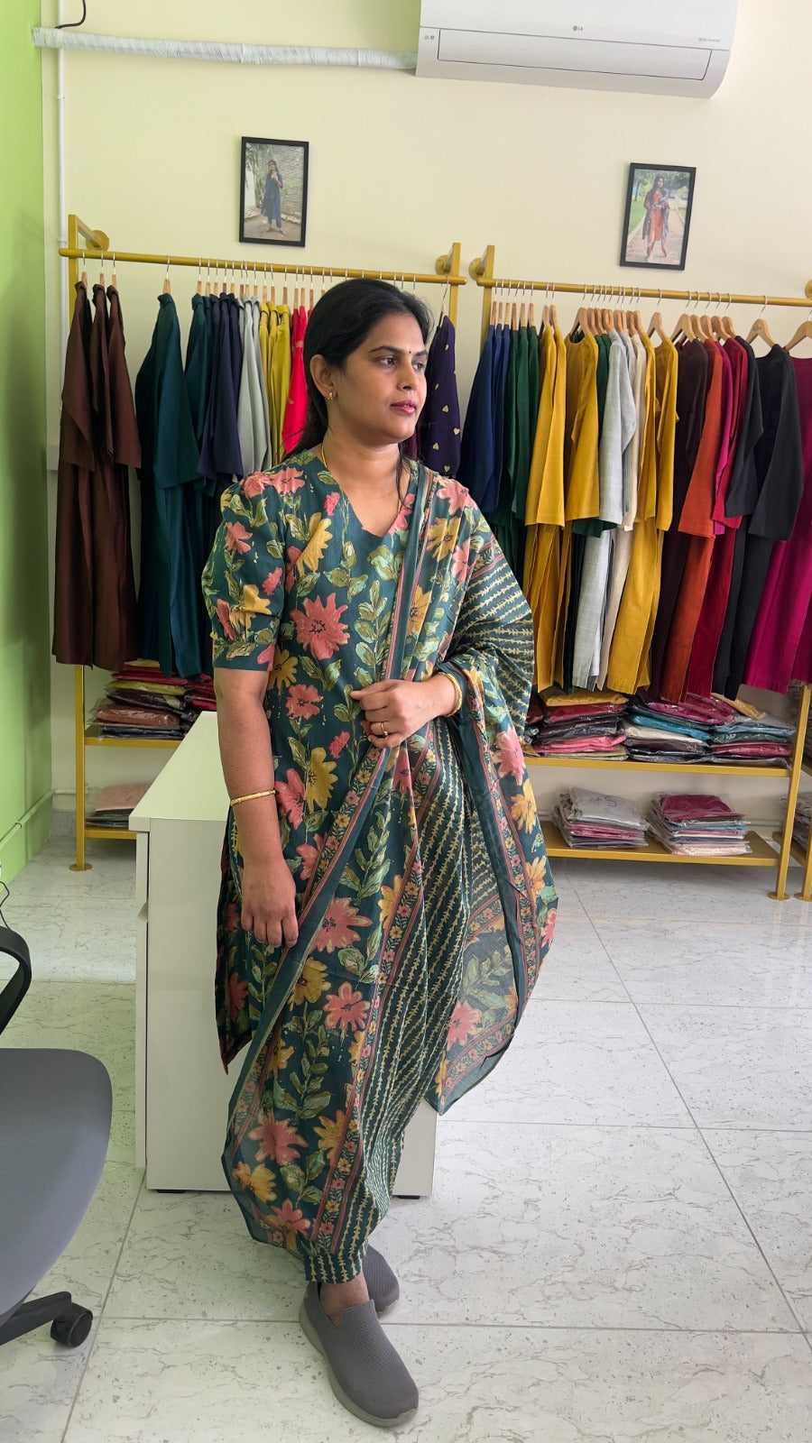Manisha - Floral Pure cotton printed full set