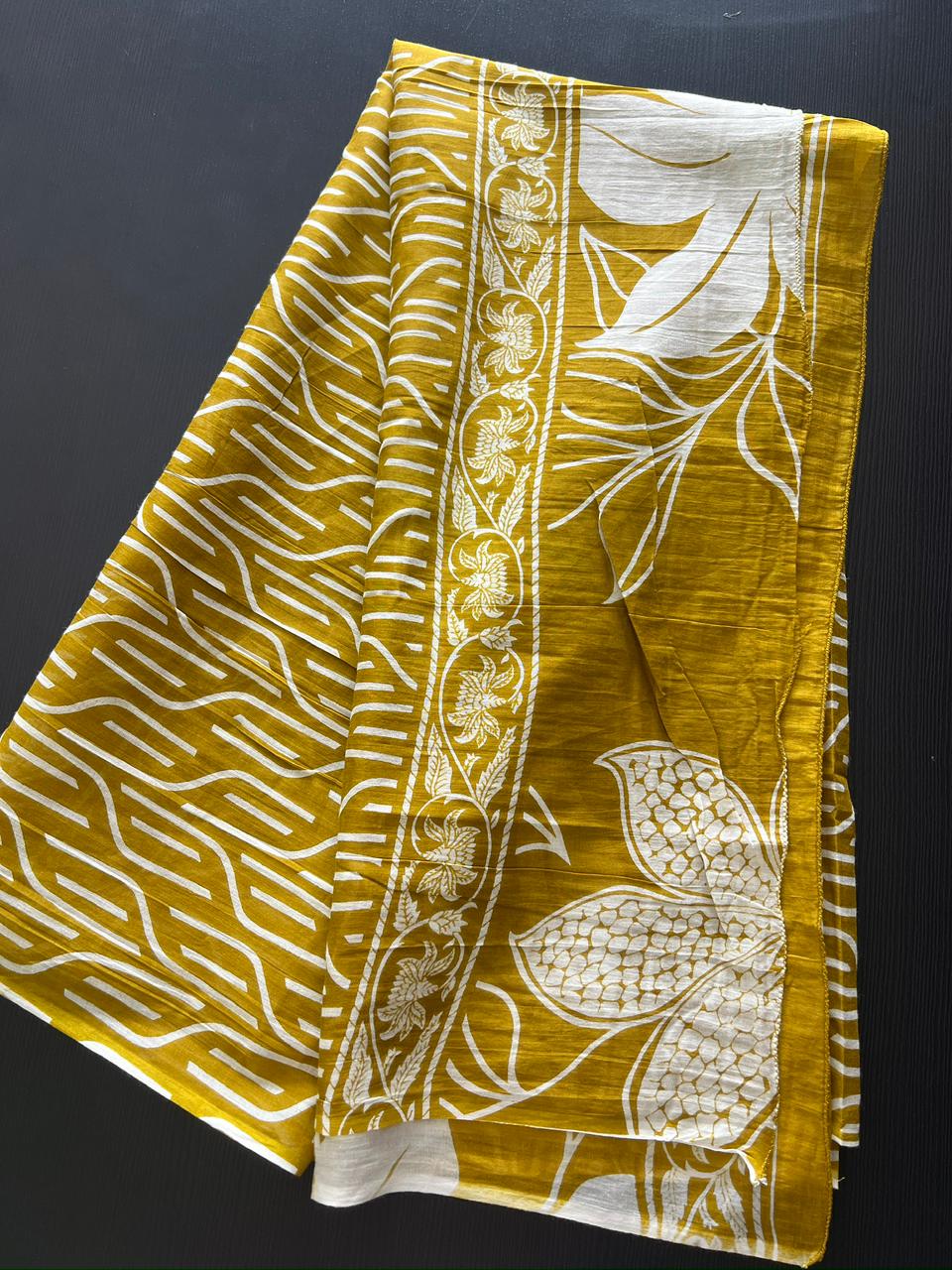 Cotton Dupatta - Mustard