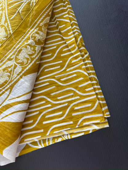 Cotton Dupatta - Mustard