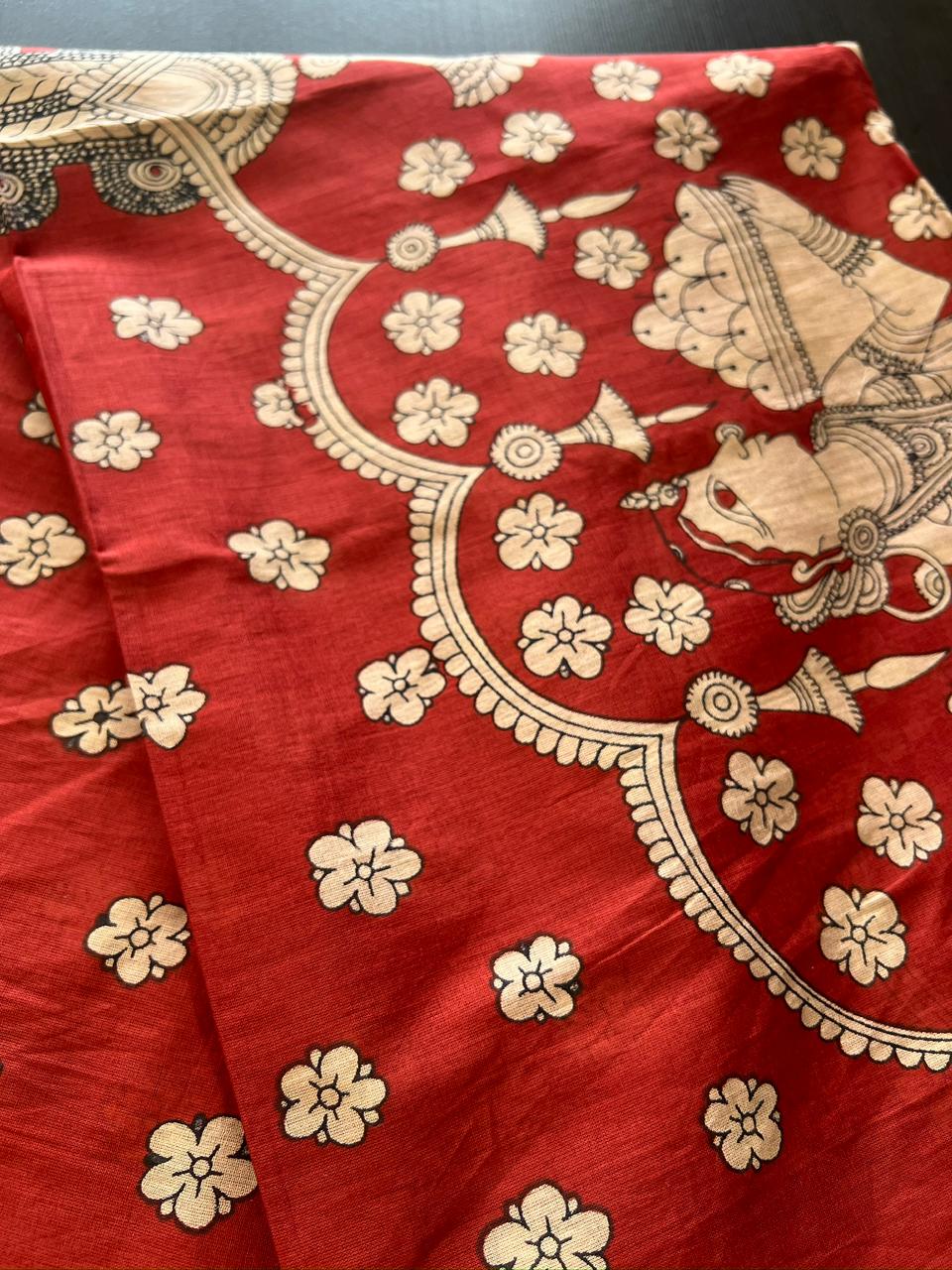 Cotton Dupatta - Maroon
