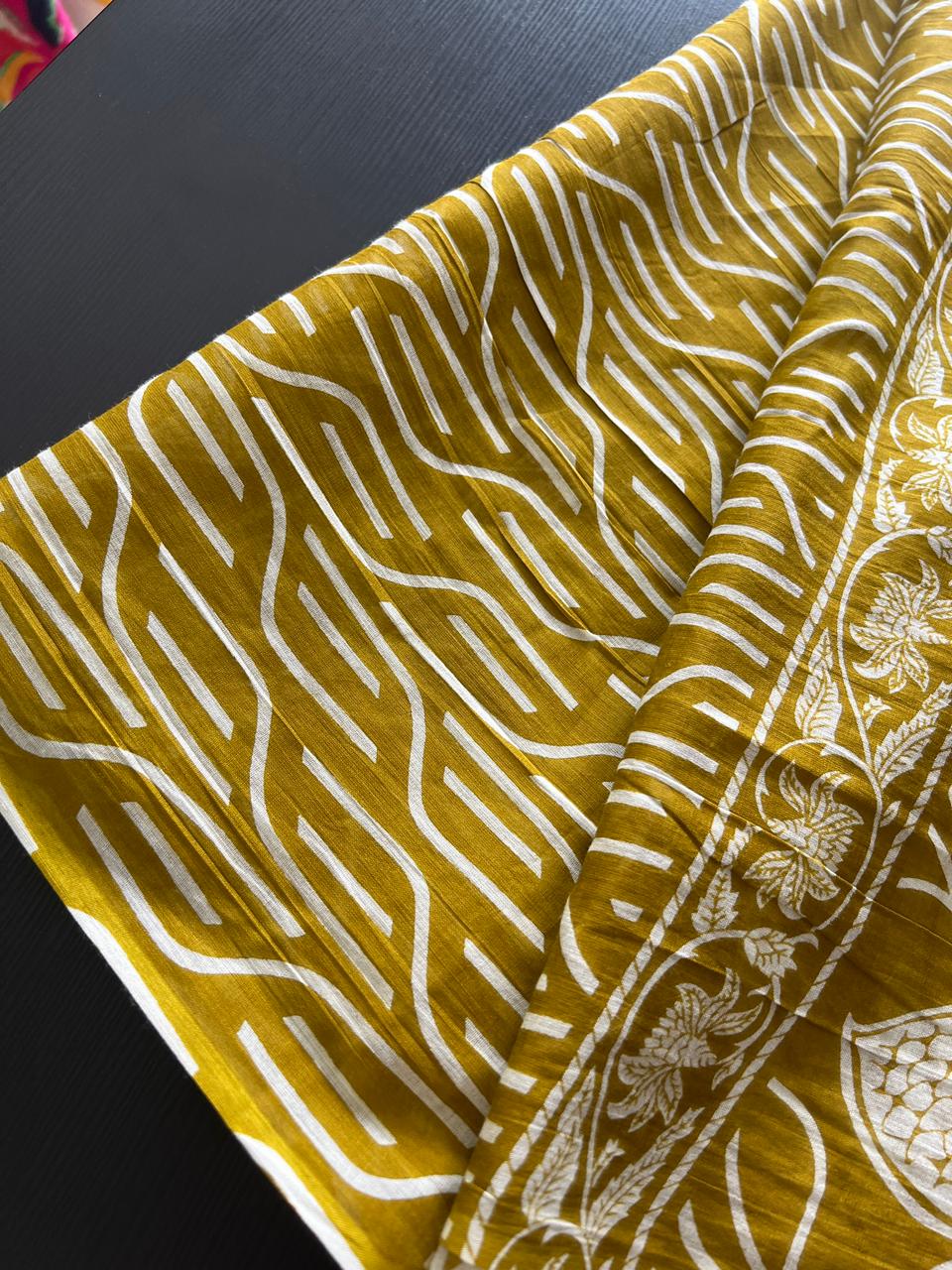 Cotton Dupatta - Mustard