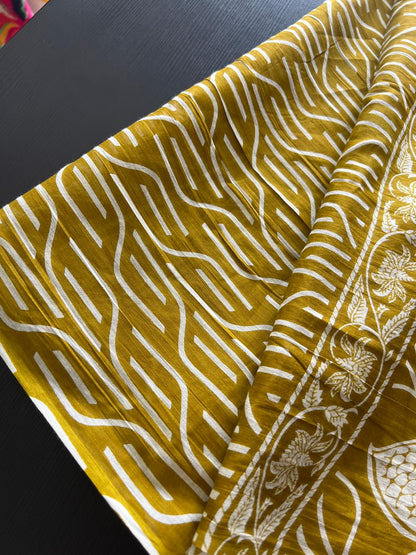 Cotton Dupatta - Mustard