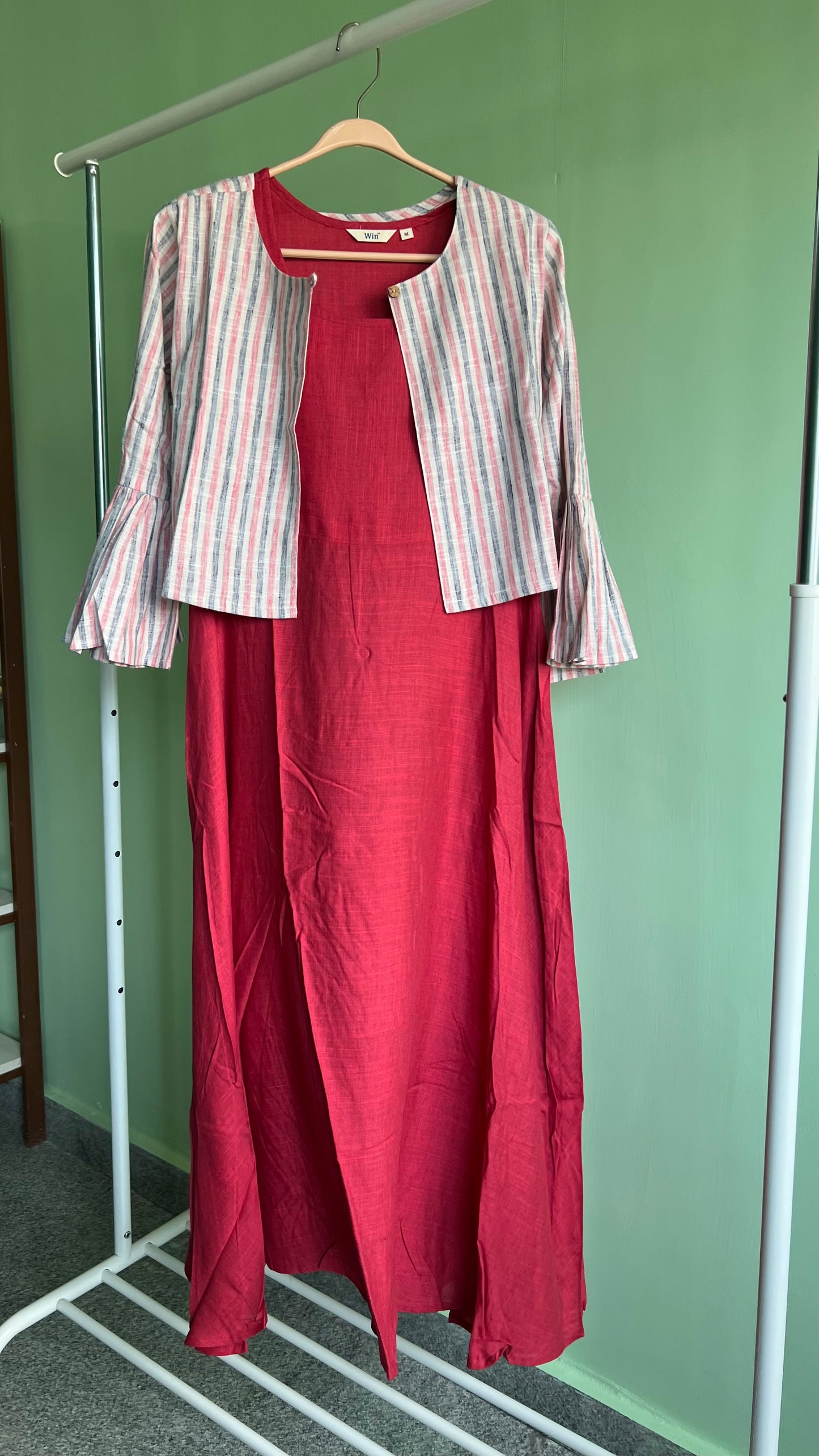 Ishana - Pink Half jacket dress