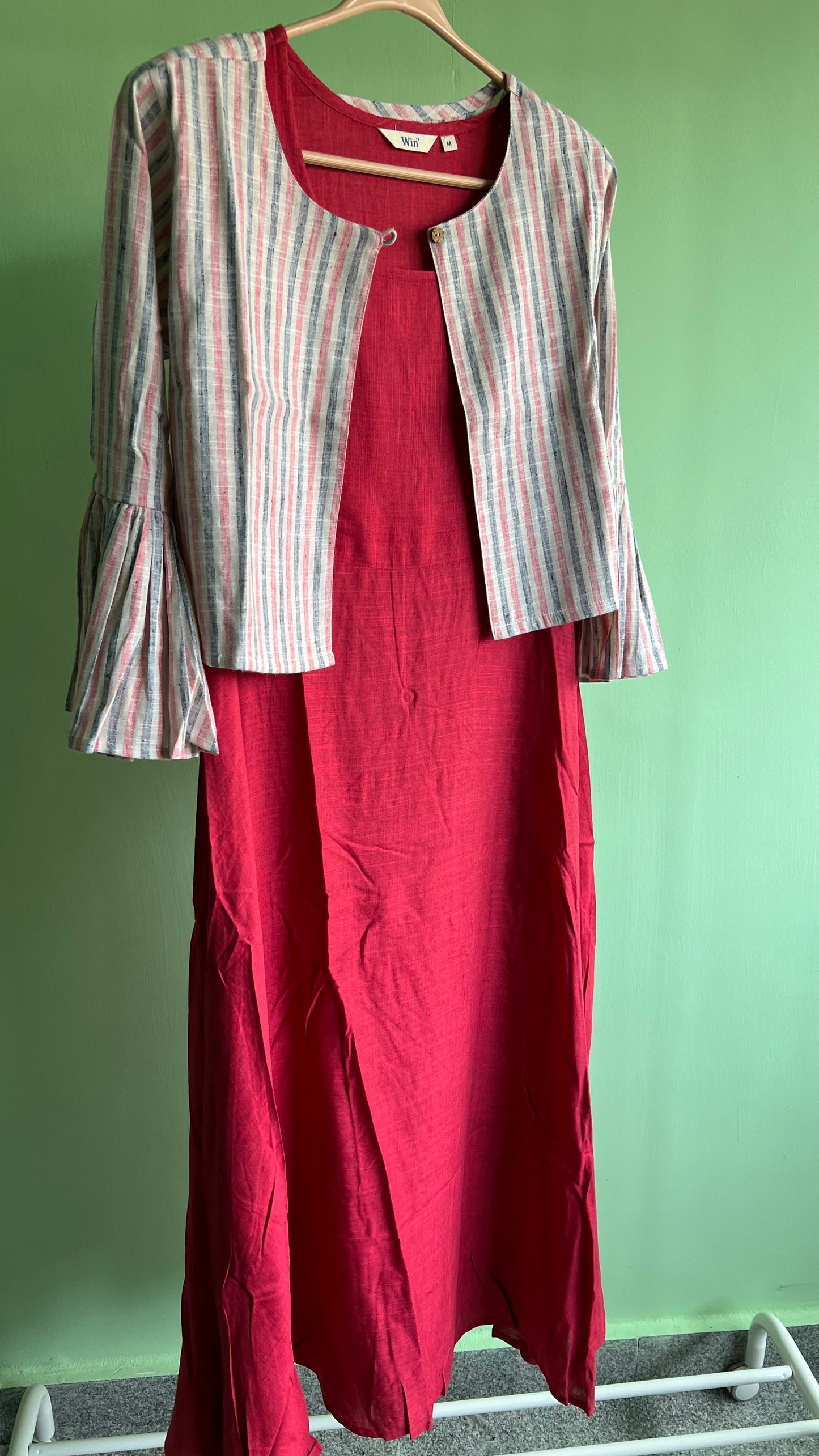 Ishana - Pink Half jacket dress