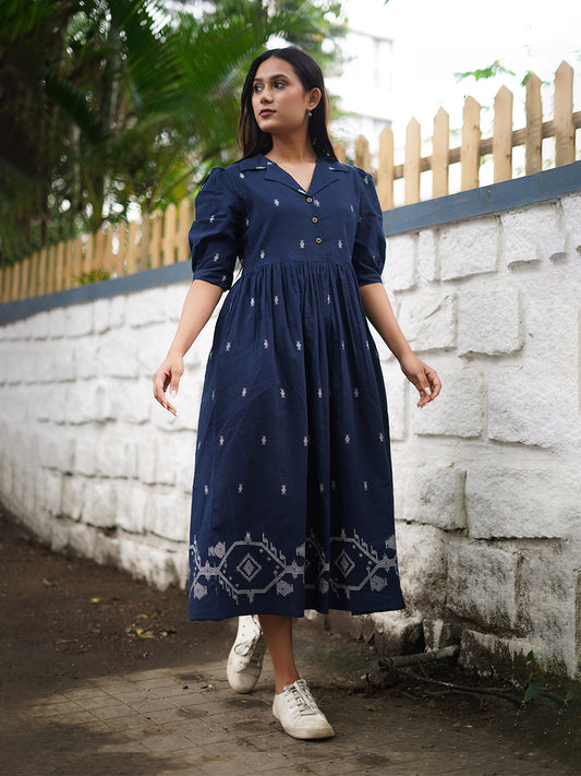 Mishika - Premium Handloom cotton designer dress